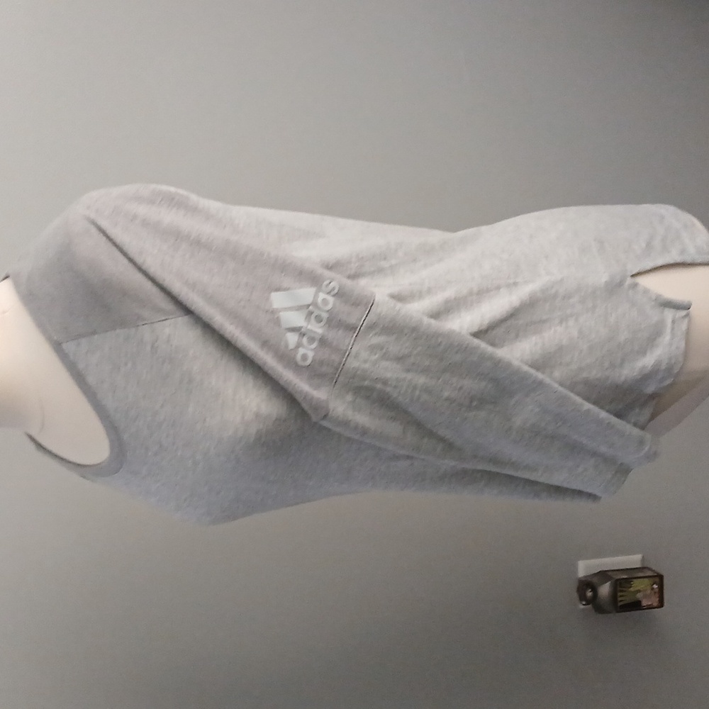 Adidas Gray Fitted Long Sleeve Sweatshirt